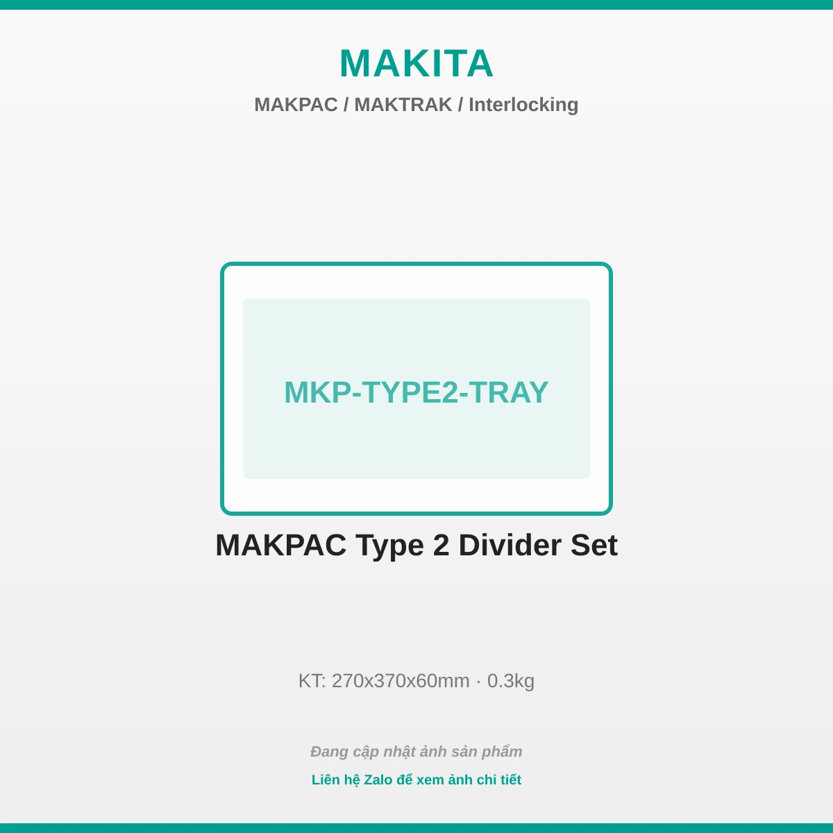 Makpac Type 2 Divider Bộ MKP-TYPE2-TRAY