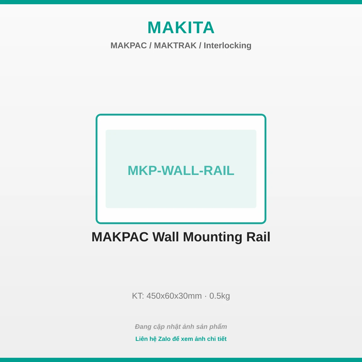 Makpac Wall Mounting Rail MKP-WALL-RAIL